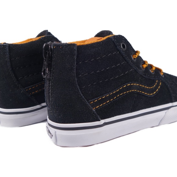 VANS SK8-Hi Zip MTE Toddler Sneaker (Orange/Black) - Picture 4 of 6